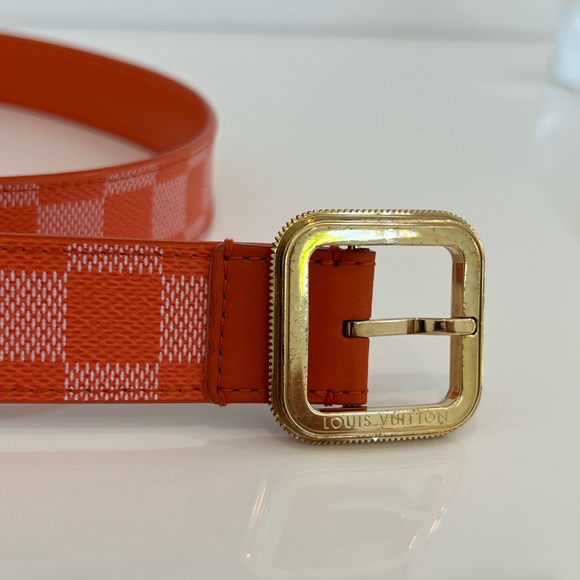 LOUIS VUITTON ORANGE BELT SIZE 90 - Picture 12 of 17